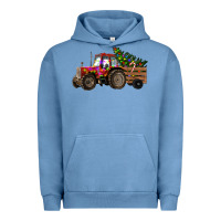 Pigment Pebble Blue christmas farm Urban Hoodie - RanaPortraitStore