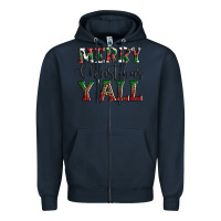 Navy merry christmas y'all Zipper Hoodie - AdoDesignShop