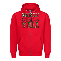 Red merry christmas y'all Zipper Hoodie - AdoDesignShop