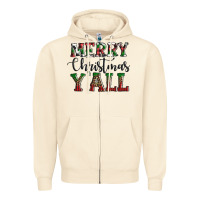 Sandshell merry christmas y'all Zipper Hoodie - AdoDesignShop