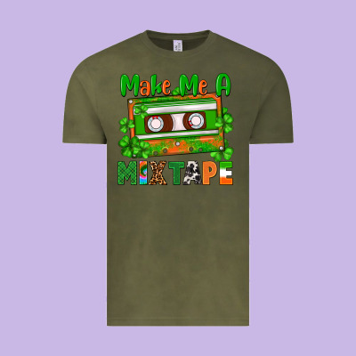 St. Patrick's Day Make Me A Mixtape Vintage Tee Designed By Fadigitalartstudio