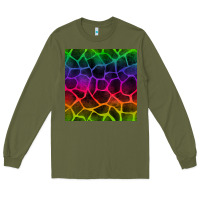 Army Green colorful giraffe seamless pattern Long Sleeve Tee - BundleAndBundleShop