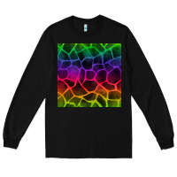 Black colorful giraffe seamless pattern Long Sleeve Tee - BundleAndBundleShop