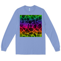 Colony Blue colorful giraffe seamless pattern Long Sleeve Tee - BundleAndBundleShop