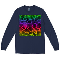 Navy colorful giraffe seamless pattern Long Sleeve Tee - BundleAndBundleShop
