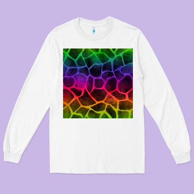 Colorful Giraffe Seamless Pattern Long Sleeve Tee Designed By Bundleandbundleshop