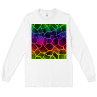 White colorful giraffe seamless pattern Long Sleeve Tee - BundleAndBundleShop