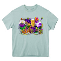Arona mardi gras wine glasses cowgirl Heavy Core Tee - CowGirlArtShop