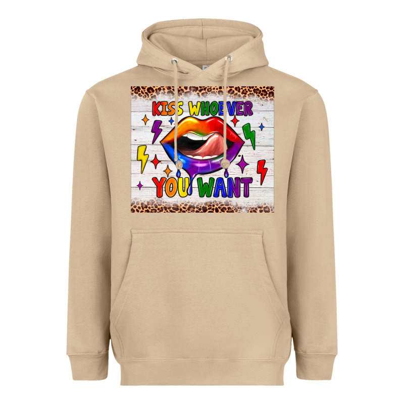 Kiss Whoever You Want Tumbler Heavyweight Hoodie by JahusDesignShop | Teevron