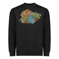 Black horseshoe leopard gemstone cactus patch Heavyweight Sweatshirt - AdoDesignShop