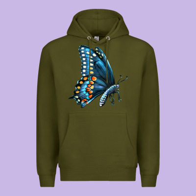 Black Shallowtail Premium Hoodie Designed By Lillyallendesigns