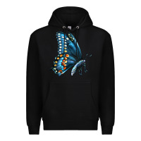 Black Black Shallowtail Premium Hoodie - LillyAllenDesigns