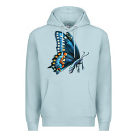 Blue Mist Black Shallowtail Premium Hoodie - LillyAllenDesigns