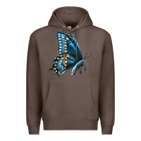Coffee Black Shallowtail Premium Hoodie - LillyAllenDesigns