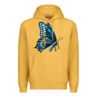 Mustard Black Shallowtail Premium Hoodie - LillyAllenDesigns