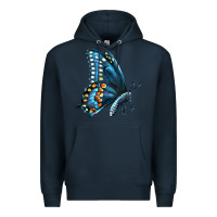 Navy Black Shallowtail Premium Hoodie - LillyAllenDesigns