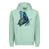 Seafoam Black Shallowtail Premium Hoodie - LillyAllenDesigns