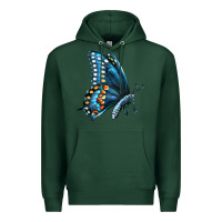 Sports Green Black Shallowtail Premium Hoodie - LillyAllenDesigns