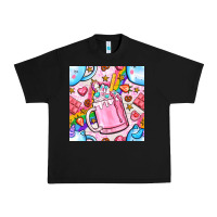 Black unicorn coffe cup and star with rainbow seamless pattern bbs Urban Heavy Tee - BundleAndBundleShop