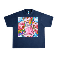 Unicorn Coffe Cup And Star With Rainbow Seamless Pattern Bbs Urban Heavy Tee | Teevron