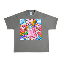 Tornado unicorn coffe cup and star with rainbow seamless pattern bbs Urban Heavy Tee - BundleAndBundleShop