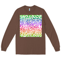 Chestnut watercolor rainbow leopard seamless pattern Long Sleeve Tee - BundleAndBundleShop