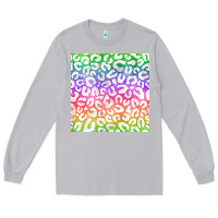 Moon Dust watercolor rainbow leopard seamless pattern Long Sleeve Tee - BundleAndBundleShop