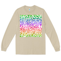 Mushroom watercolor rainbow leopard seamless pattern Long Sleeve Tee - BundleAndBundleShop