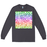 Smoke watercolor rainbow leopard seamless pattern Long Sleeve Tee - BundleAndBundleShop
