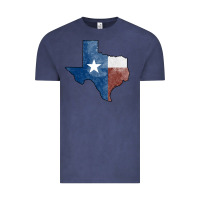 Vintage Denim Texas Watercolor Map Vintage Tee - Jasminsmagicworld