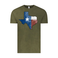 Vintage Olive Texas Watercolor Map Vintage Tee - Jasminsmagicworld