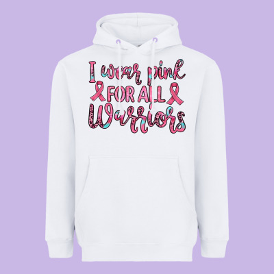 I Wear Pink For All Warriors Heavyweight Hoodie Designed By Jahusdesignshop