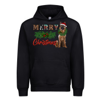 Black merry christmas german shepherd Urban Hoodie - RanaPortraitStore