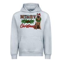 Heather Grey merry christmas german shepherd Urban Hoodie - RanaPortraitStore
