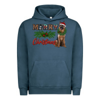 Pigment Midnight Navy merry christmas german shepherd Urban Hoodie - RanaPortraitStore