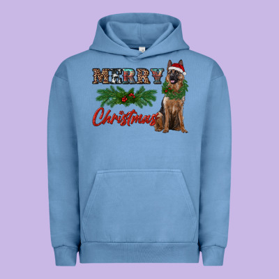 Merry Christmas German Shepherd Urban Hoodie Designed By Ranaportraitstore