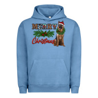 Pigment Pebble Blue merry christmas german shepherd Urban Hoodie - RanaPortraitStore