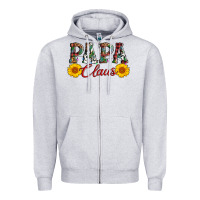 Heather Grey papa claus Zipper Hoodie - AdoDesignShop