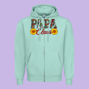 Papa Claus Zipper Hoodie Designed By Adodesignshop