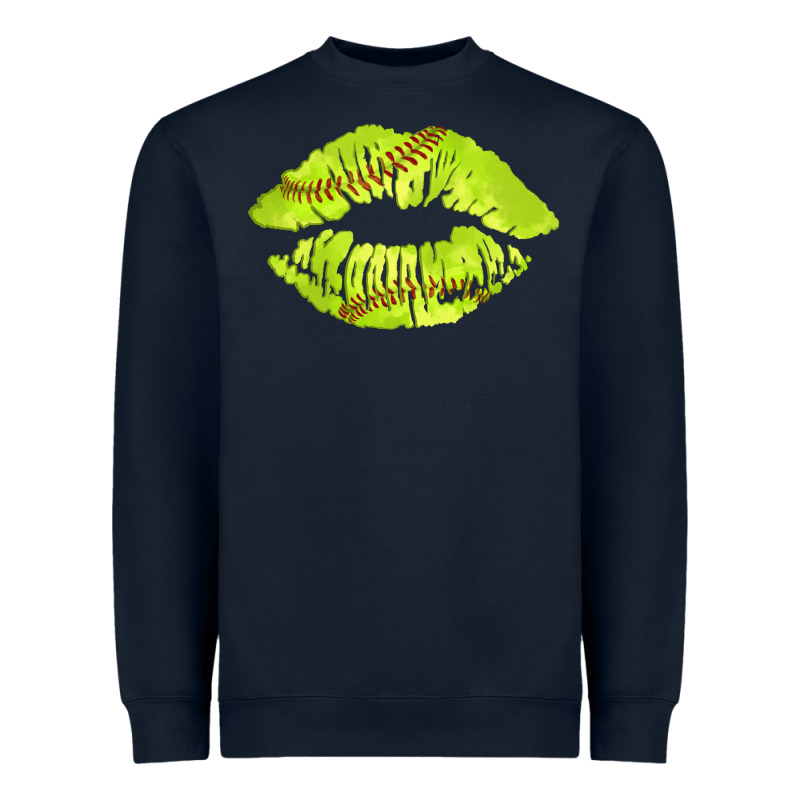 Softball Lips Heavyweight Sweatshirt by AdoDesignShop | Teevron