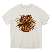Cream mardi gras sunflower Heavy Core Tee - CowGirlArtShop