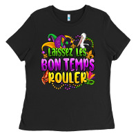 Black laissez les bon temps rouler olivia Ladies Tee - OliviaCreatesArt