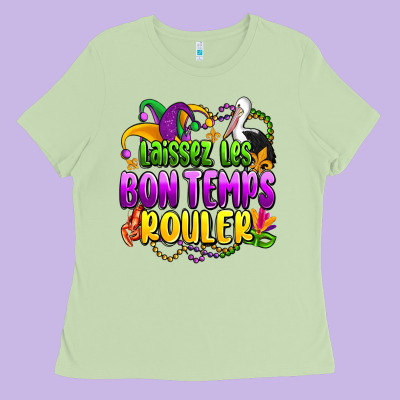 Laissez Les Bon Temps Rouler Olivia Ladies Tee Designed By Oliviacreatesart