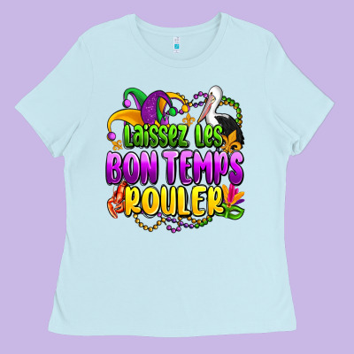 Laissez Les Bon Temps Rouler Olivia Ladies Tee Designed By Oliviacreatesart