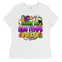 White laissez les bon temps rouler olivia Ladies Tee - OliviaCreatesArt