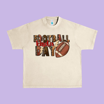 Football Kinda Day Urban Heavy Tee Designed By Fadigitalartstudio