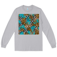 Moon Dust turquoise glitter cowhide leopard seamless pattern Long Sleeve Tee - BundleAndBundleShop