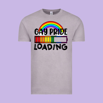 Gay Pride Loading Vintage Tee Designed By Fadigitalartstudio