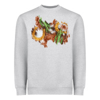 Heather Grey horseshoe cowhide cactus patch Heavyweight Sweatshirt - AdoDesignShop