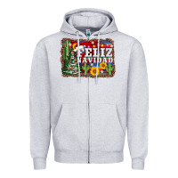 Heather Grey feliz navidad Zipper Hoodie - AdoDesignShop